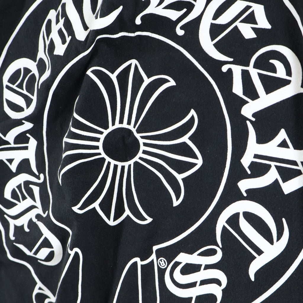 CHROME HEARTS(クロムハーツ) CH L/S 1 マルチホースシューバックプリント長袖Tシャツ ブラック/マルチ