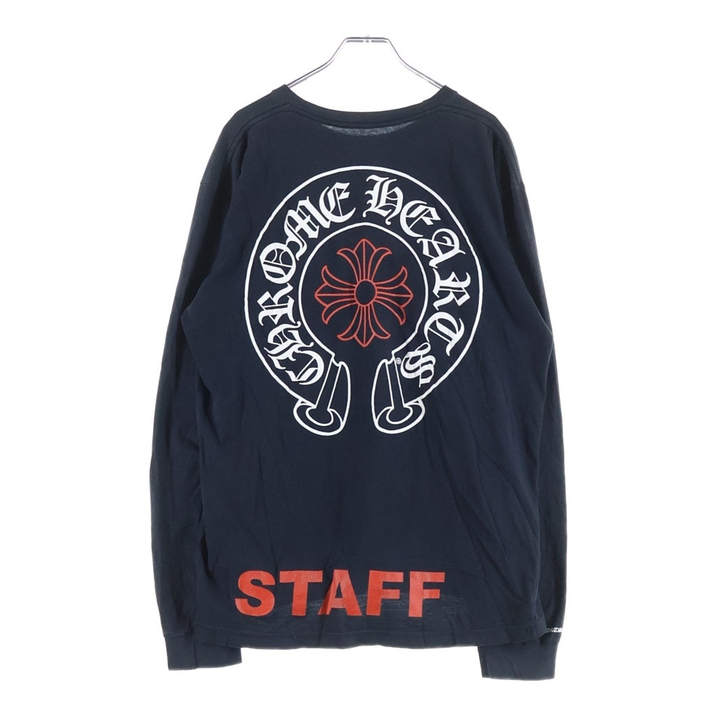 CHROME HEARTS(クロムハーツ) CH L/S 1 STAFF EXCLUSIVE ホースシュープリント長袖カットソー STAFF限定 ブラック/レッド/ホワイト