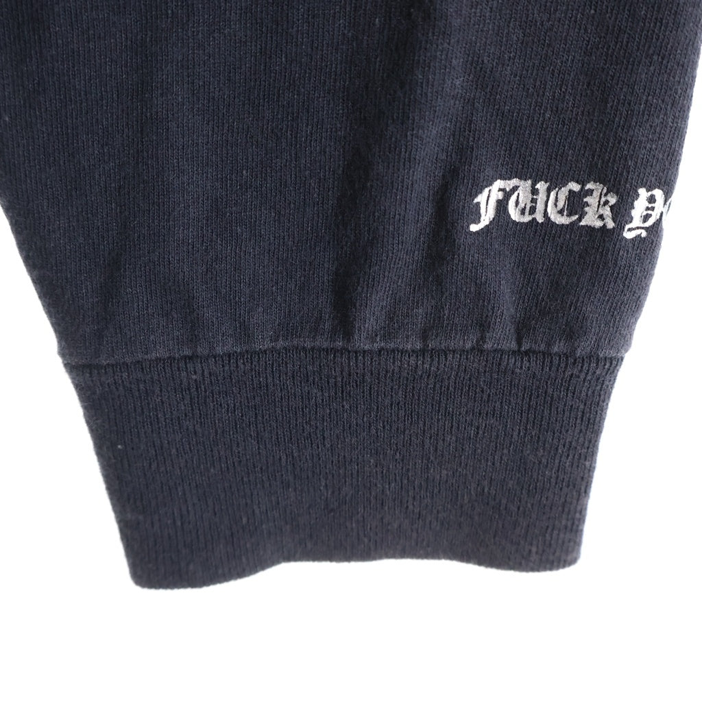 CHROME HEARTS(クロムハーツ) OLD L/S オールド 袖英字バックスクロールラベルプリント 長袖Tシャツカットソー ブラック/シルバー