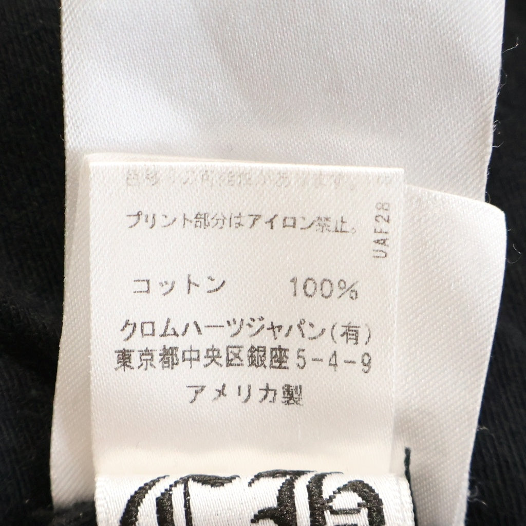 CHROME HEARTS(クロムハーツ) Cemetery Cross Tire Track L/S Tee バックセメタリークロス タイヤトラックプリント長袖Tシャツ ブラック