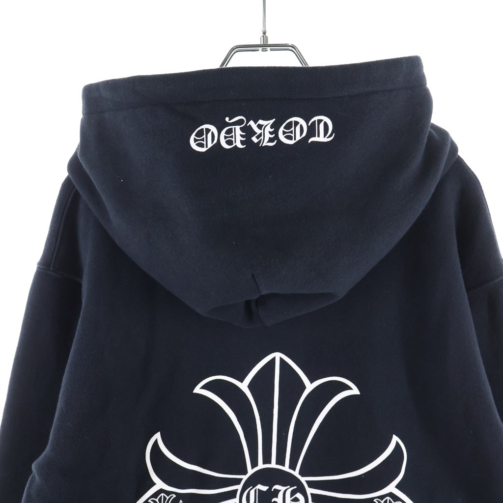 CHROME HEARTS(クロムハーツ) OLD SWTSHRT HD ZIP バックCHプラスプリント 裏地サーマル パーカー ブラック/ホワイト