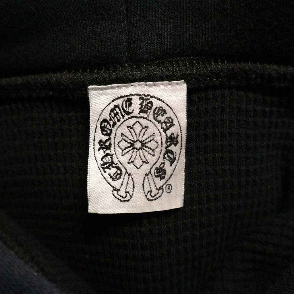 CHROME HEARTS(クロムハーツ) OLD SWTSHRT HD ZIP バックCHプラスプリント 裏地サーマル パーカー ブラック/ホワイト