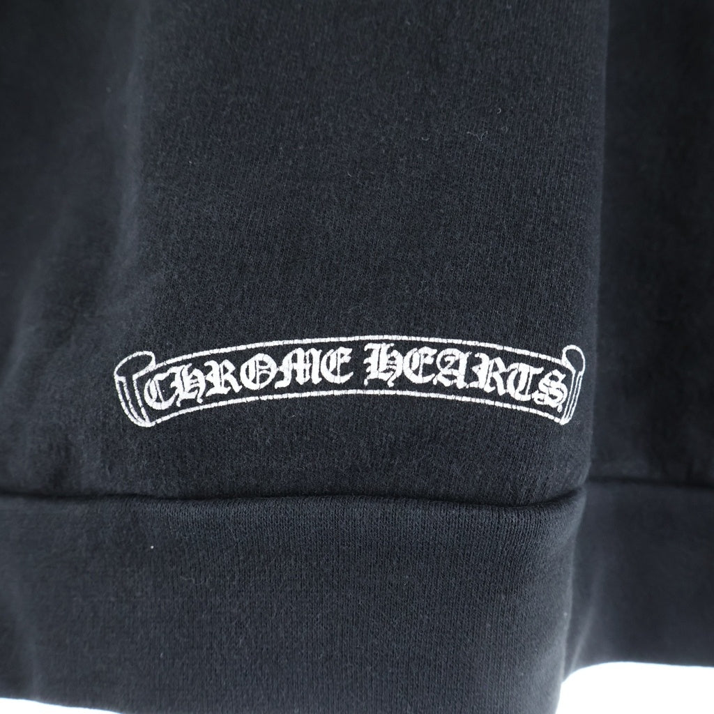 CHROME HEARTS(クロムハーツ) SWTSHRT PLVR ネックロゴクルーネックスウェット トレーナー ブラック/ホワイト