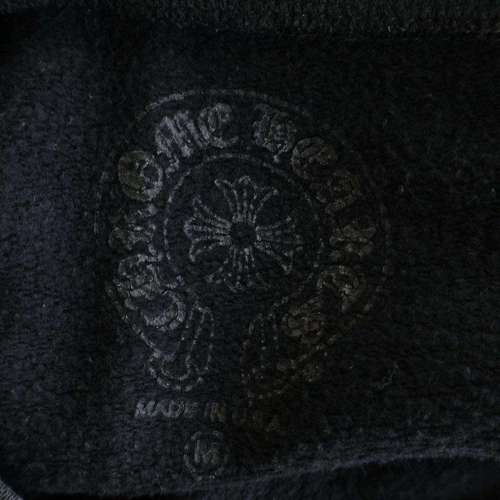 CHROME HEARTS(クロムハーツ) SWTSHRT PLVR ネックロゴクルーネックスウェット トレーナー ブラック/ホワイト