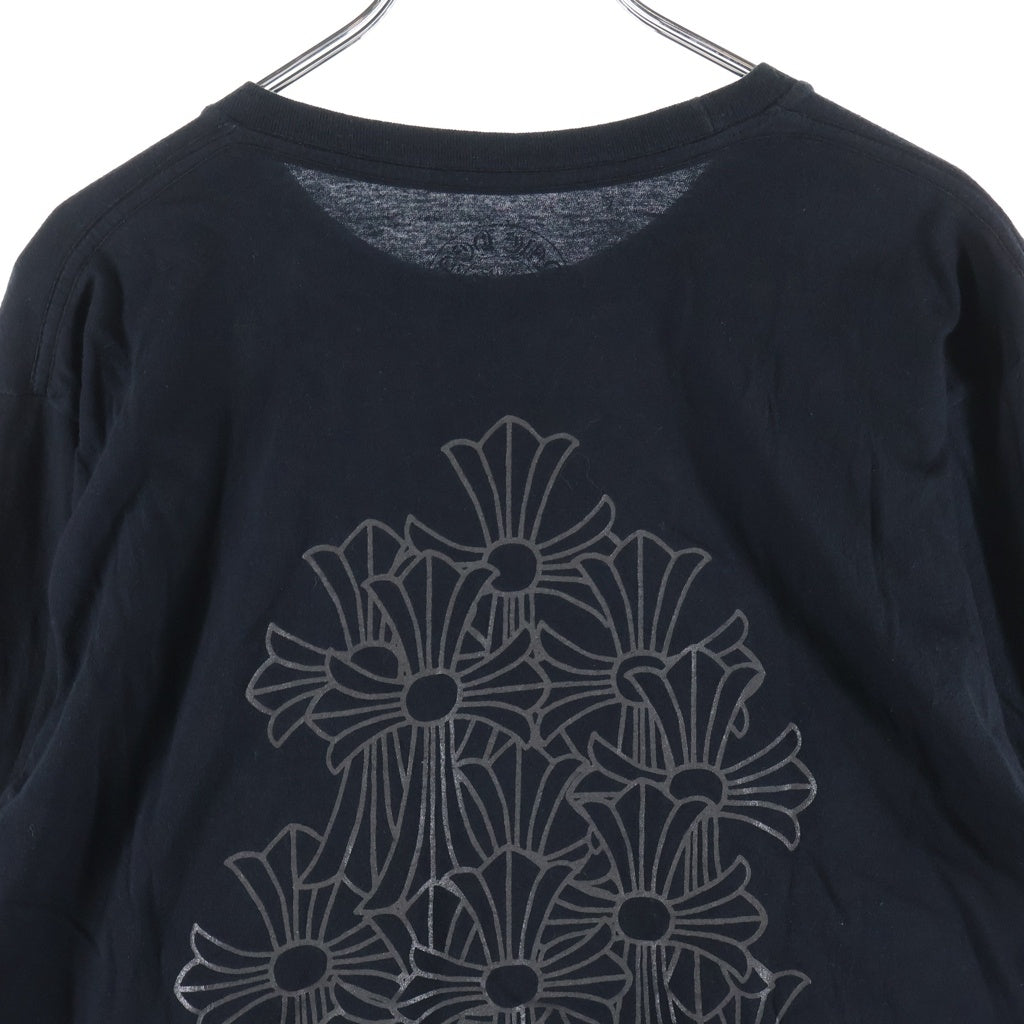 CHROME HEARTS(クロムハーツ) OLD L/S TEE セメタリーバックプリント クルーネック 半袖Tシャツ ブラック