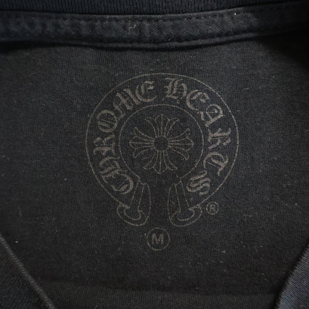 CHROME HEARTS(クロムハーツ) OLD L/S TEE セメタリーバックプリント クルーネック 半袖Tシャツ ブラック