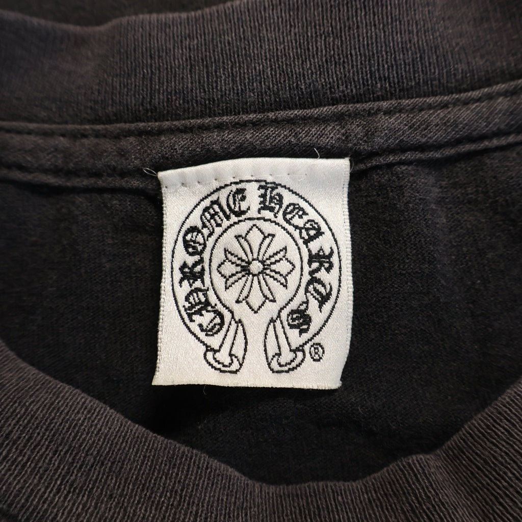 CHROME HEARTS(クロムハーツ) OLD FLOLAL CROSS SNOW FLAKE L/S TEE オールド フローラルクロススノーフレーク 長袖Tシャツ ブラック/シルバー
