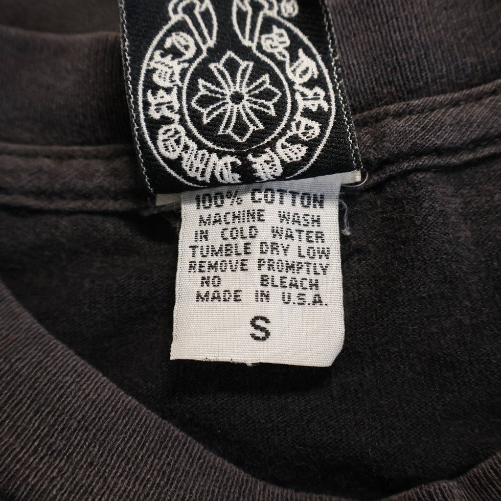 CHROME HEARTS(クロムハーツ) OLD FLOLAL CROSS SNOW FLAKE L/S TEE オールド フローラルクロススノーフレーク 長袖Tシャツ ブラック/シルバー