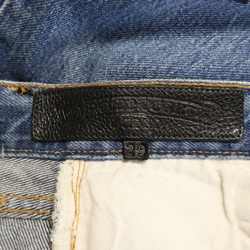 CHROME HEARTS(クロムハーツ) ×LEVI'S U VNTG JEAN BLU/RED TAB リーバイス 501 クロスパッチ付きボタンフライデニムパンツ インディゴ レディース