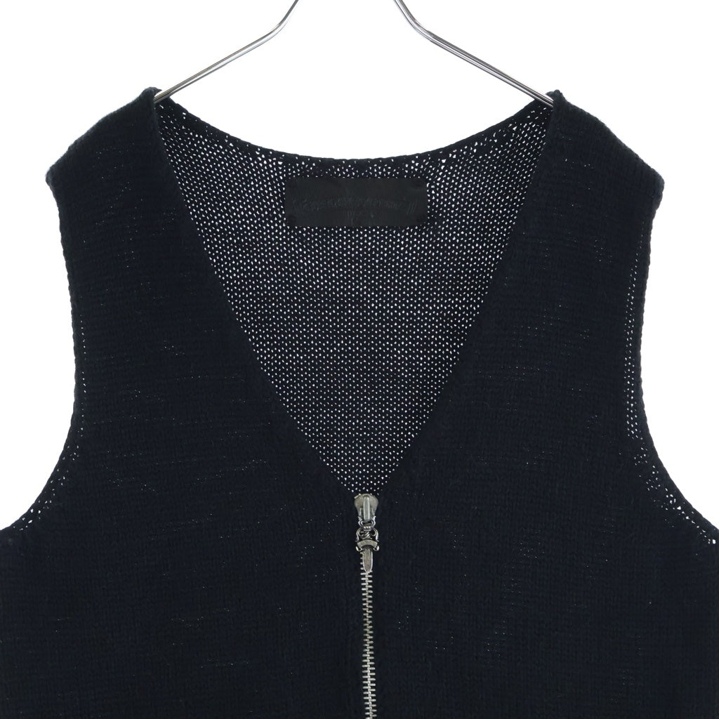CHROME HEARTS(クロムハーツ) ダガージップアップニットベスト ブラック