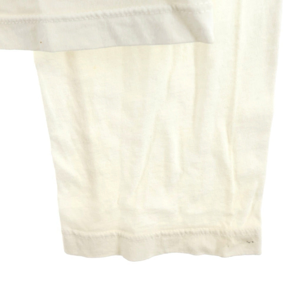 CHROME HEARTS(クロムハーツ) LS HNLY ロゴバックプリント ヘンリーネック 長袖サーマルTシャツ カットソー ホワイト