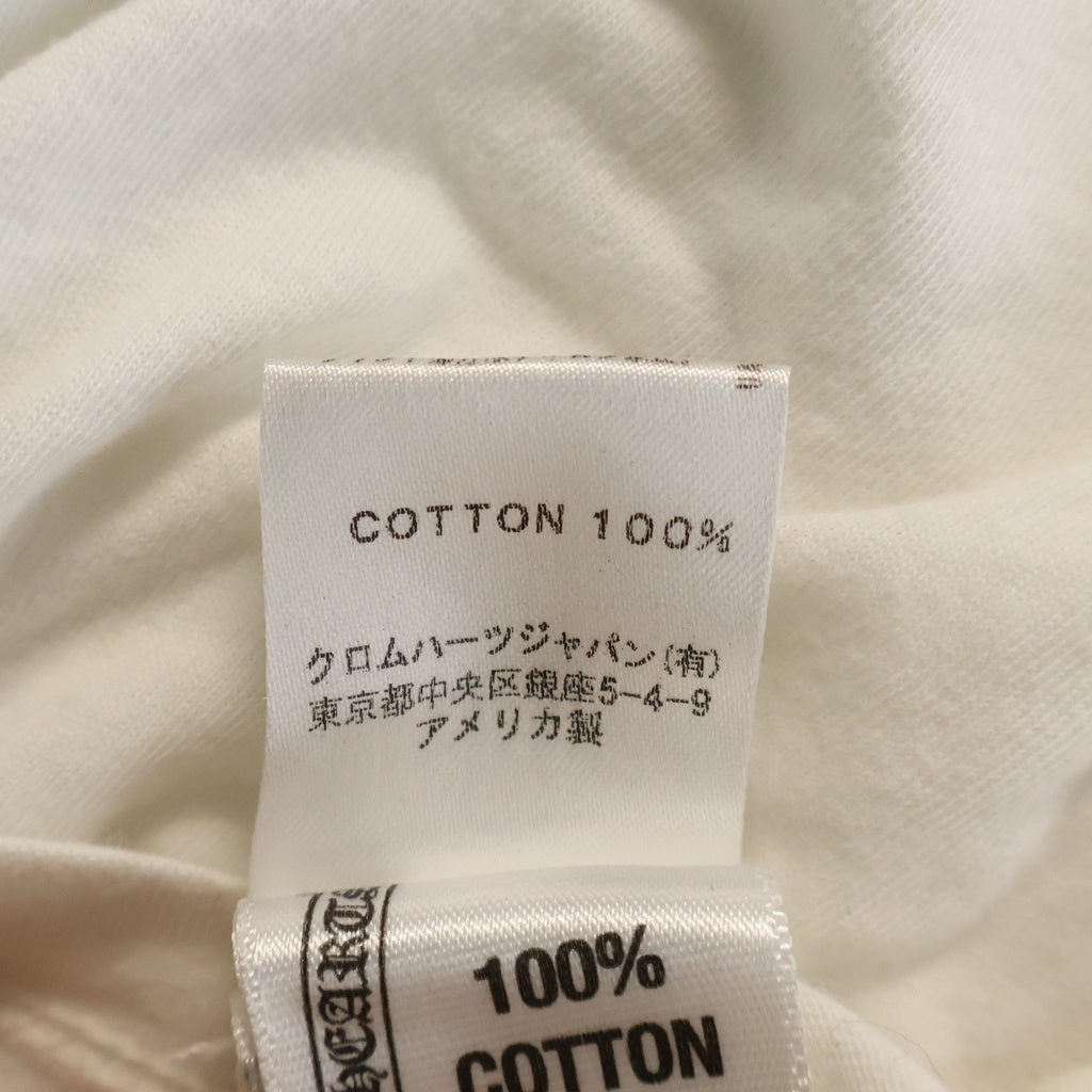CHROME HEARTS(クロムハーツ) LS HNLY ロゴバックプリント ヘンリーネック 長袖サーマルTシャツ カットソー ホワイト