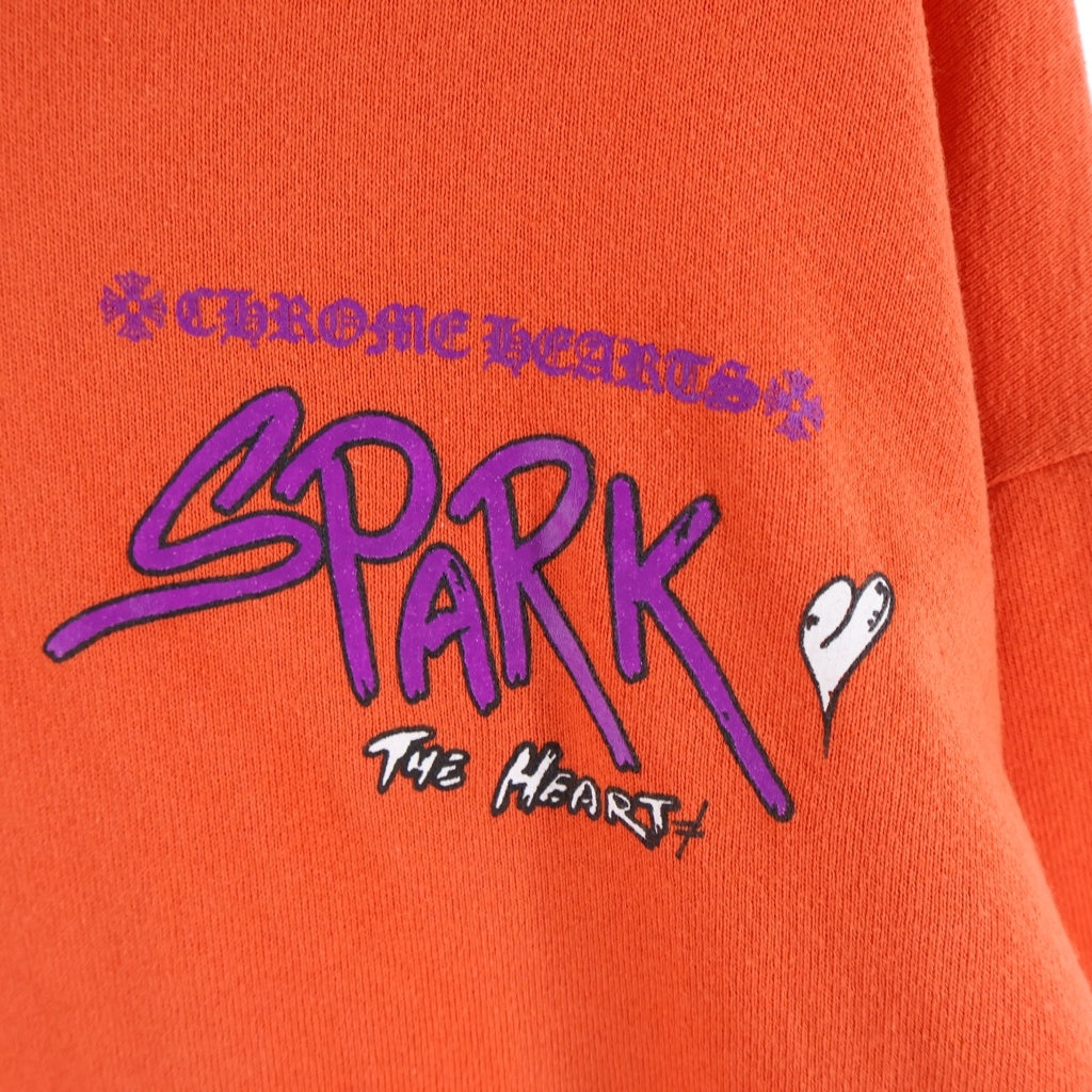 CHROME HEARTS(クロムハーツ) MATTY BOY PPO SPARK THE HEART HD PLVR スパーク プルオーバーパーカー レッド