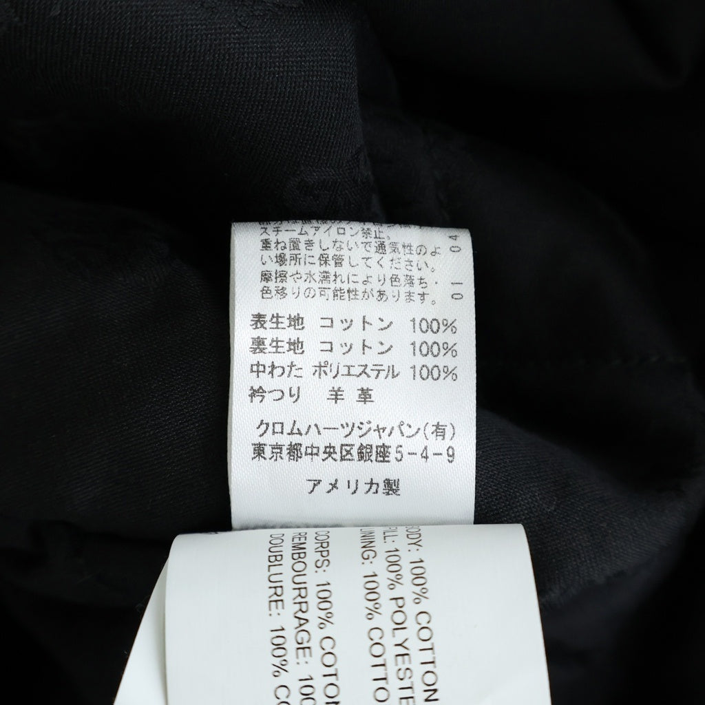 CHROME HEARTS(クロムハーツ) WORKDOG CTN VJ PLD PLS ワークドッグ クロスボールボタン CHプラス総柄 チェック柄 中綿 シャツジャケット ネイビー