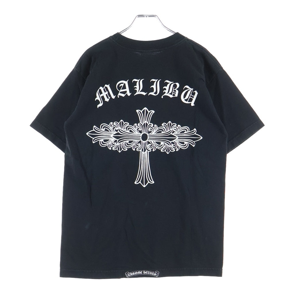 CHROME HEARTS(クロムハーツ) OLD MALIBU S/S マリブ バックフローラルクロス 半袖Tシャツカットソー ブラック