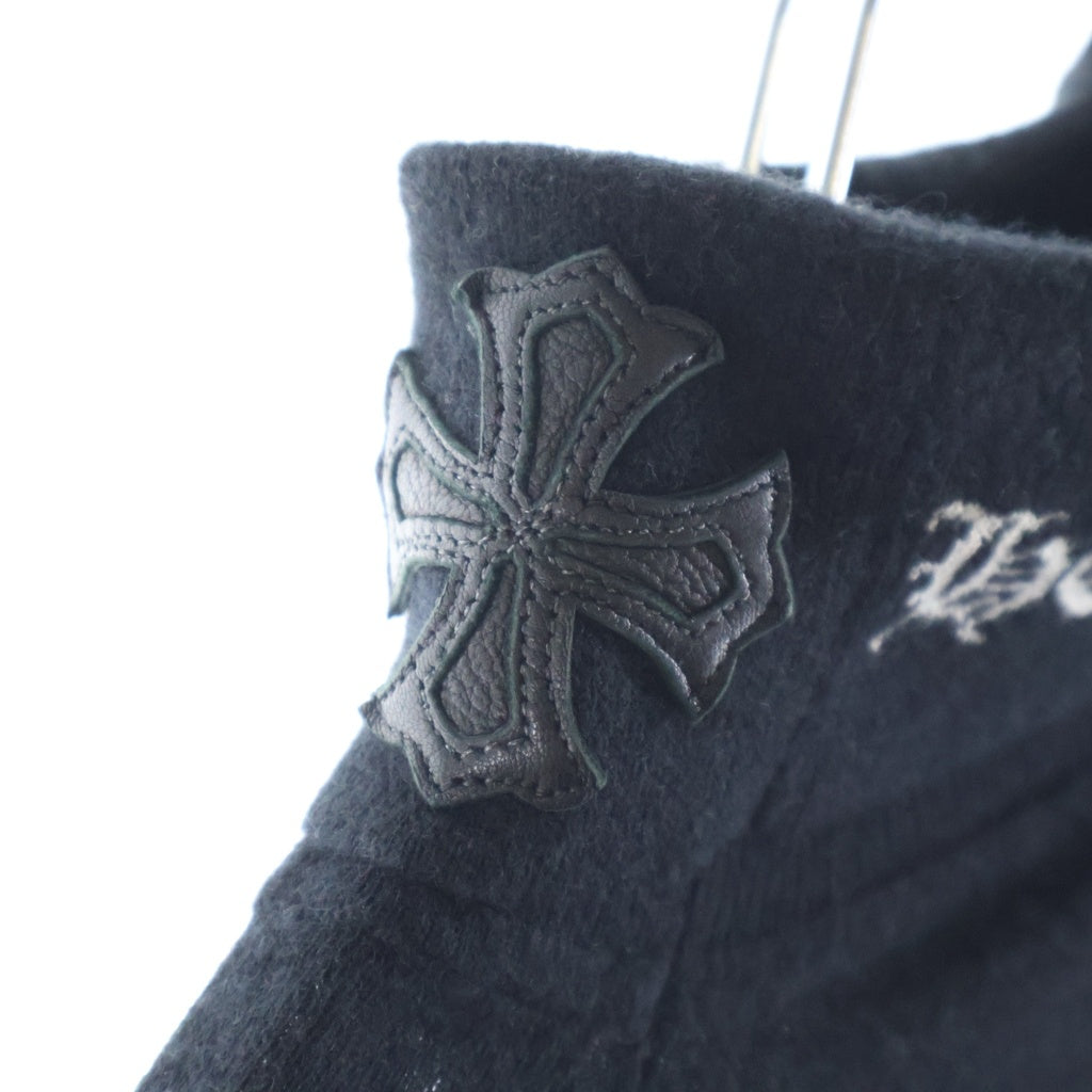 CHROME HEARTS(クロムハーツ) Y NOT ワイノット クロスパッチ付き カシミヤ タートルネックニットセーター ブラック