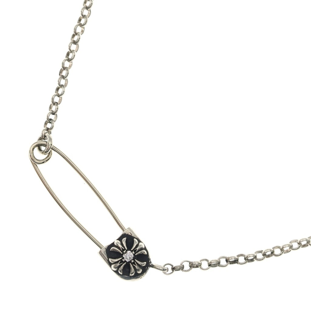 CHROME HEARTS(クロムハーツ) SAFETY PIN R20 1DIAセーフティピンロールチェーン シルバー