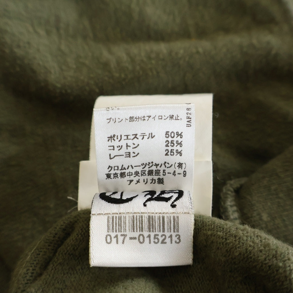 CHROME HEARTS(クロムハーツ) OLD SWTSHRT HD ZIP バックセメタリープリントジップパーカー カーキ