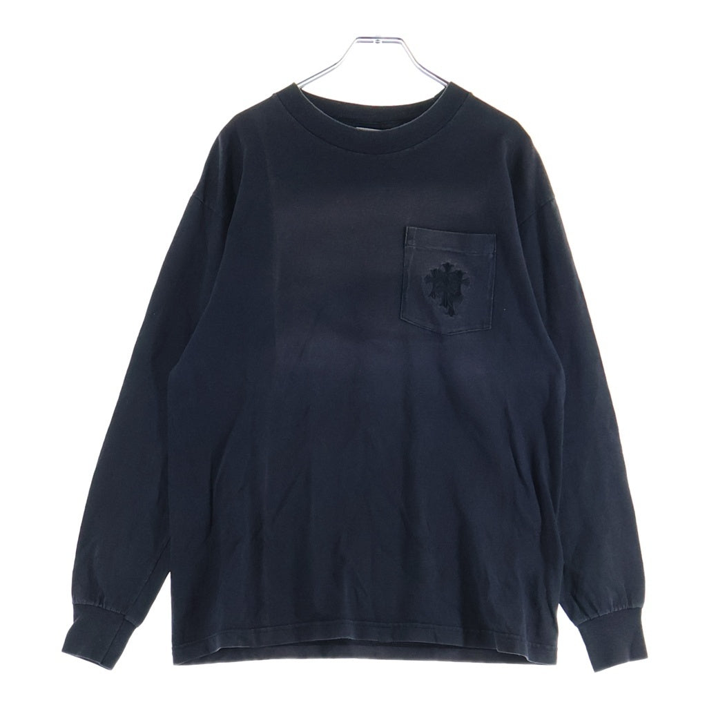 CHROME HEARTS(クロムハーツ) OLD CEMETERY L/S TEE オールド セメタリー刺繍 クルーネック長袖Tシャツ ロングスリーブカットソー ブラック