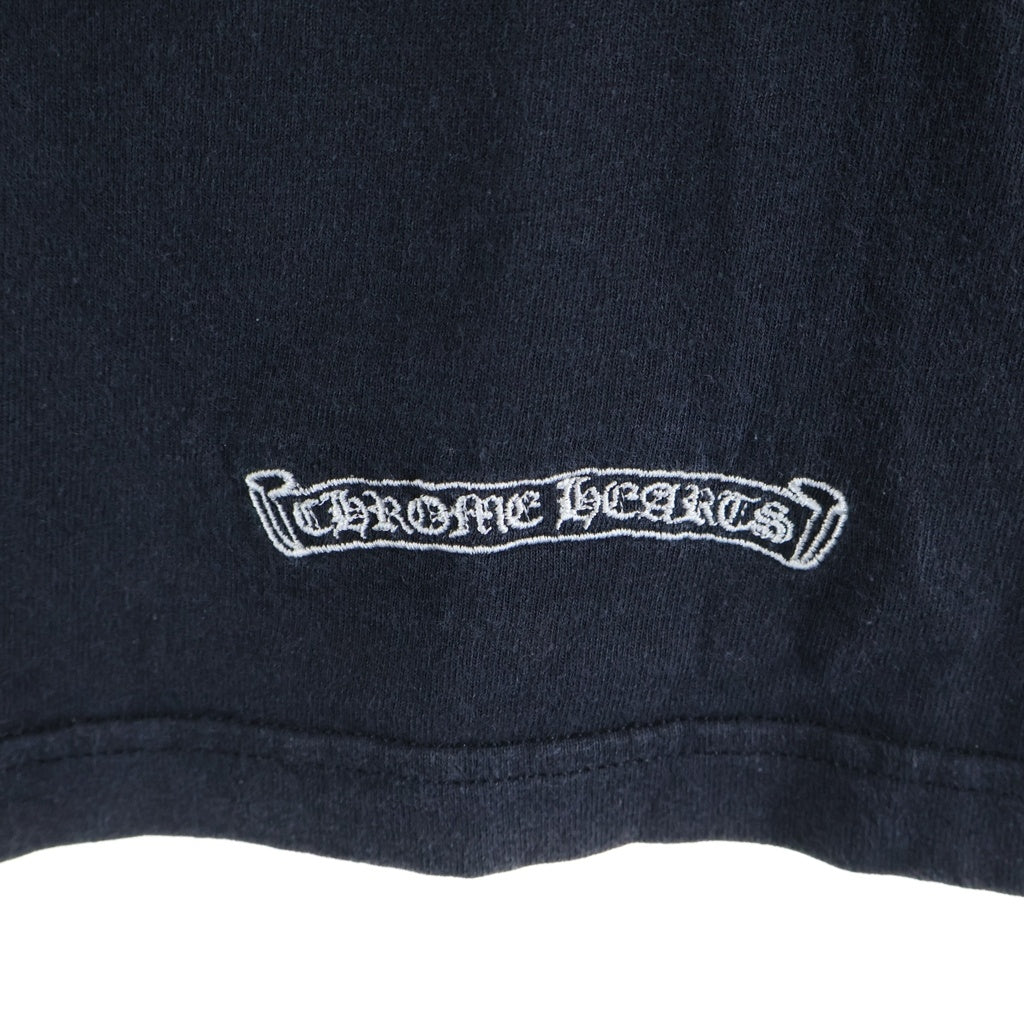 CHROME HEARTS(クロムハーツ) OLD CEMETERY L/S TEE オールド セメタリー刺繍 クルーネック長袖Tシャツ ロングスリーブカットソー ブラック