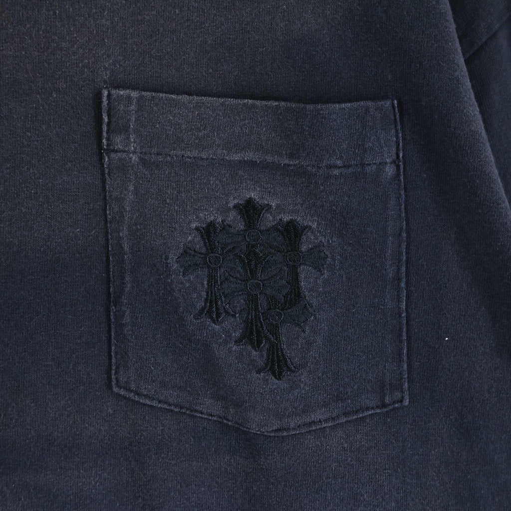 CHROME HEARTS(クロムハーツ) OLD CEMETERY L/S TEE オールド セメタリー刺繍 クルーネック長袖Tシャツ ロングスリーブカットソー ブラック