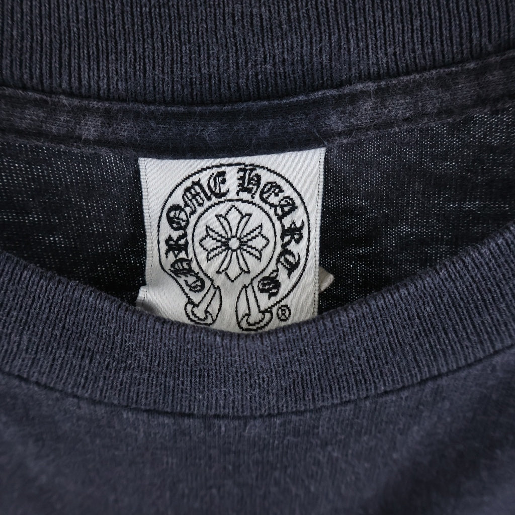 CHROME HEARTS(クロムハーツ) OLD SCROLL LOGO L/S TEE オールド スクロールロゴ クルーネック長袖Tシャツ ロングスリーブカットソー ブラック/ホワイト