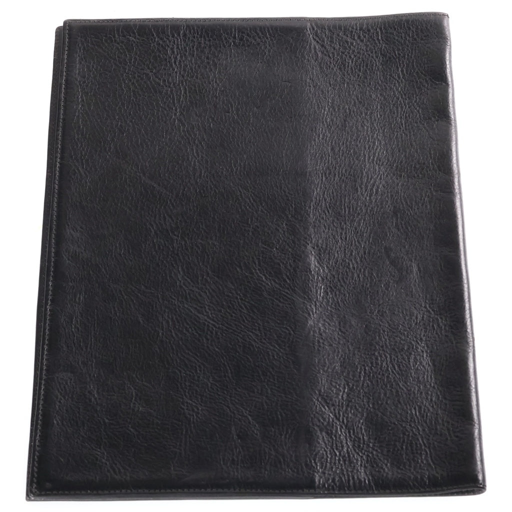 CHROME HEARTS(クロムハーツ) LARGE CROSS PATCH LEATHER BINDER ラージCHクロスパッチ付き レザーノートカバー バインダー ブラック