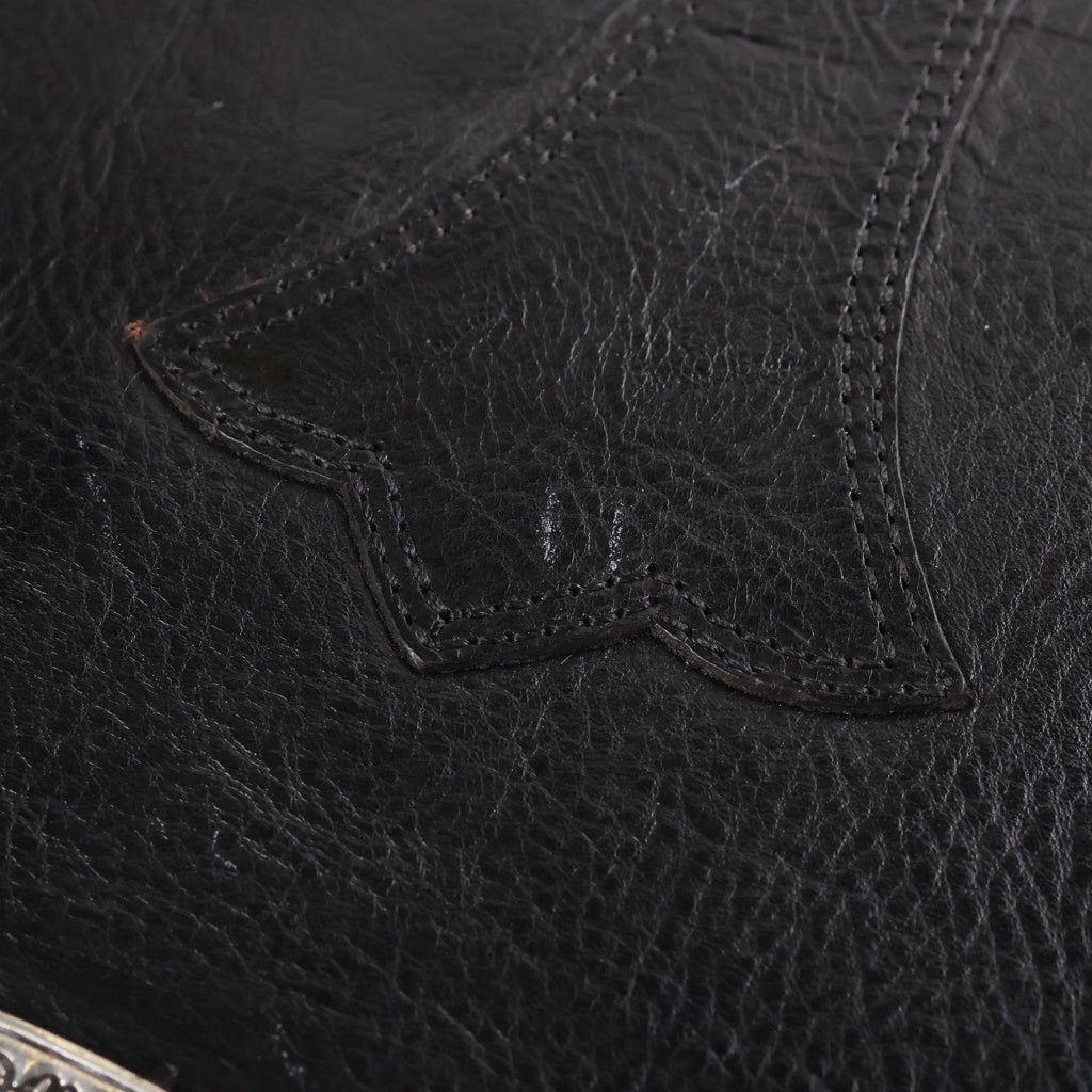 CHROME HEARTS(クロムハーツ) LARGE CROSS PATCH LEATHER BINDER ラージCHクロスパッチ付き レザーノートカバー バインダー ブラック