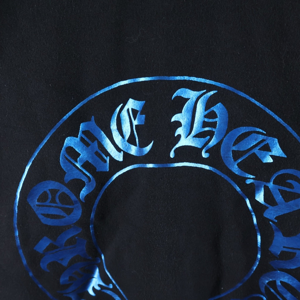 CHROME HEARTS(クロムハーツ) OLD THRML SWTSHRT HD 裏地サーマル ホースシュー プルオーバーパーカー ブラック/ブルー