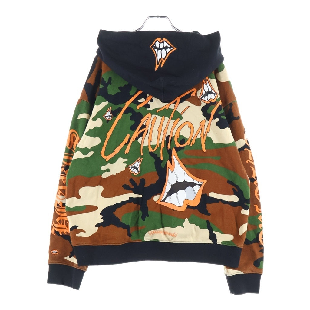 CHROME HEARTS(クロムハーツ) ×MATTY BOY PPO CAUTION SWTSHRT HD マッティボーイ コーション プルオーバーパーカー 迷彩 カモフラ
