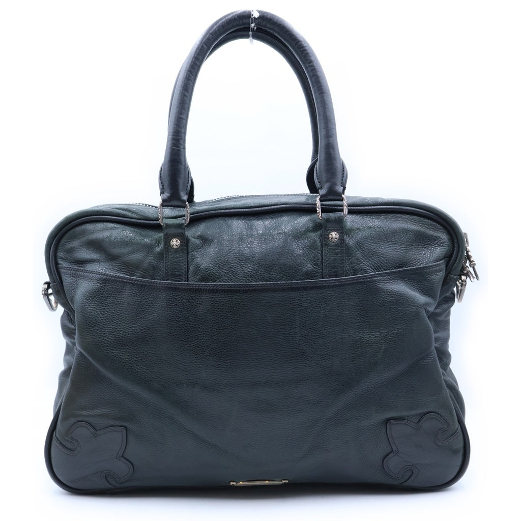 CHROME HEARTS(クロムハーツ) Leather 2WAY Bag フレアニー レザー ブリーフバッグ ブラック