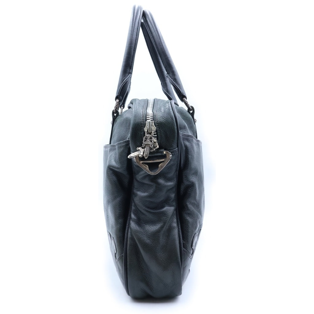 CHROME HEARTS(クロムハーツ) Leather 2WAY Bag フレアニー レザー ブリーフバッグ ブラック