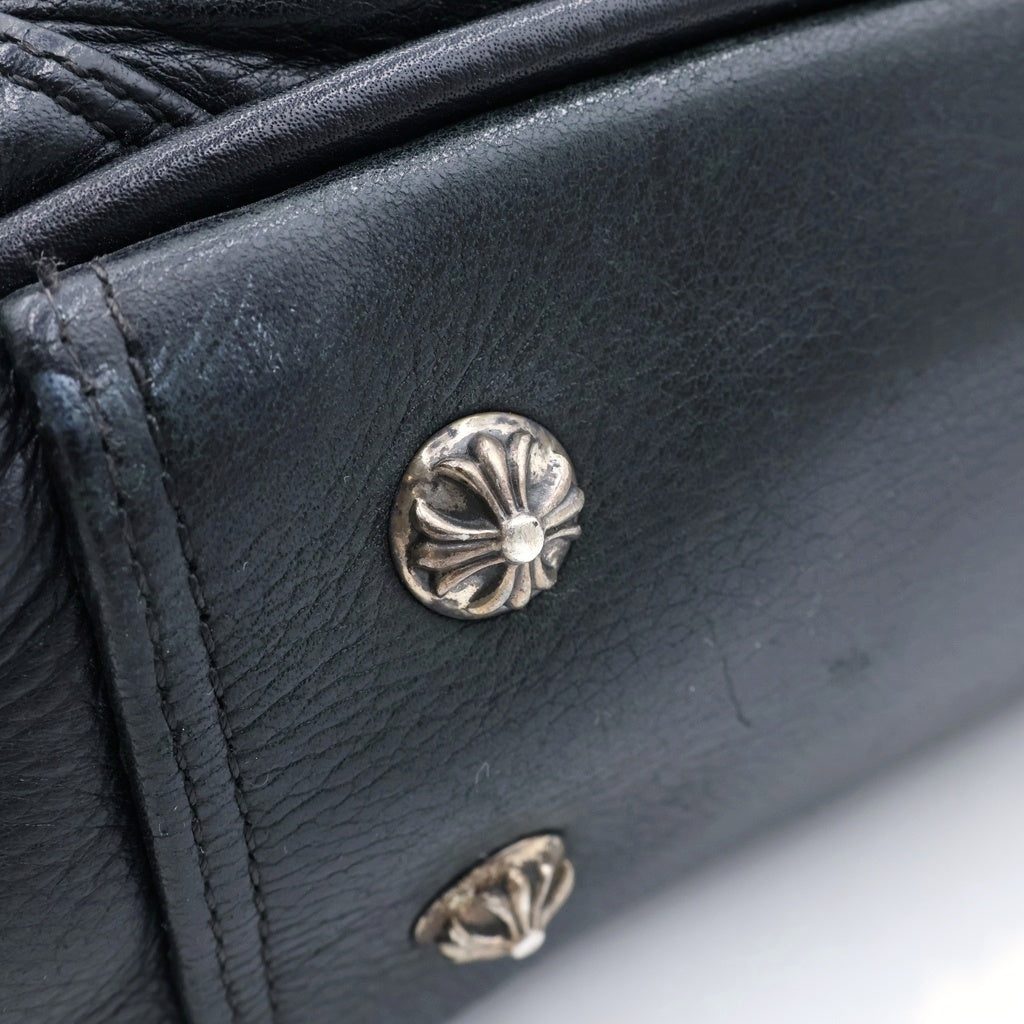 CHROME HEARTS(クロムハーツ) Leather 2WAY Bag フレアニー レザー ブリーフバッグ ブラック