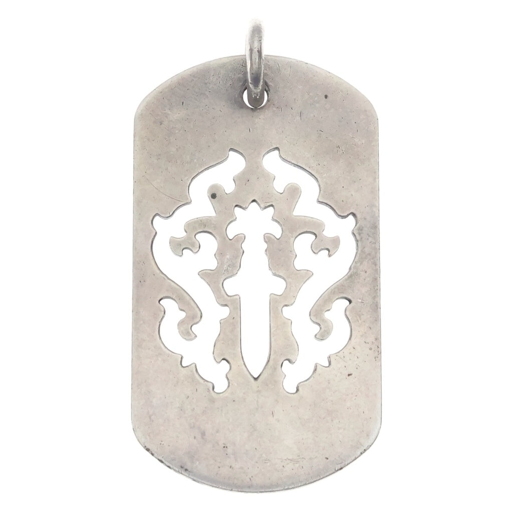 CHROME HEARTS(クロムハーツ) D TAG LRG DAGGER ヴァインダガーカットアウトドッグタグ ラージ ペンダントトップ シルバー BCA240