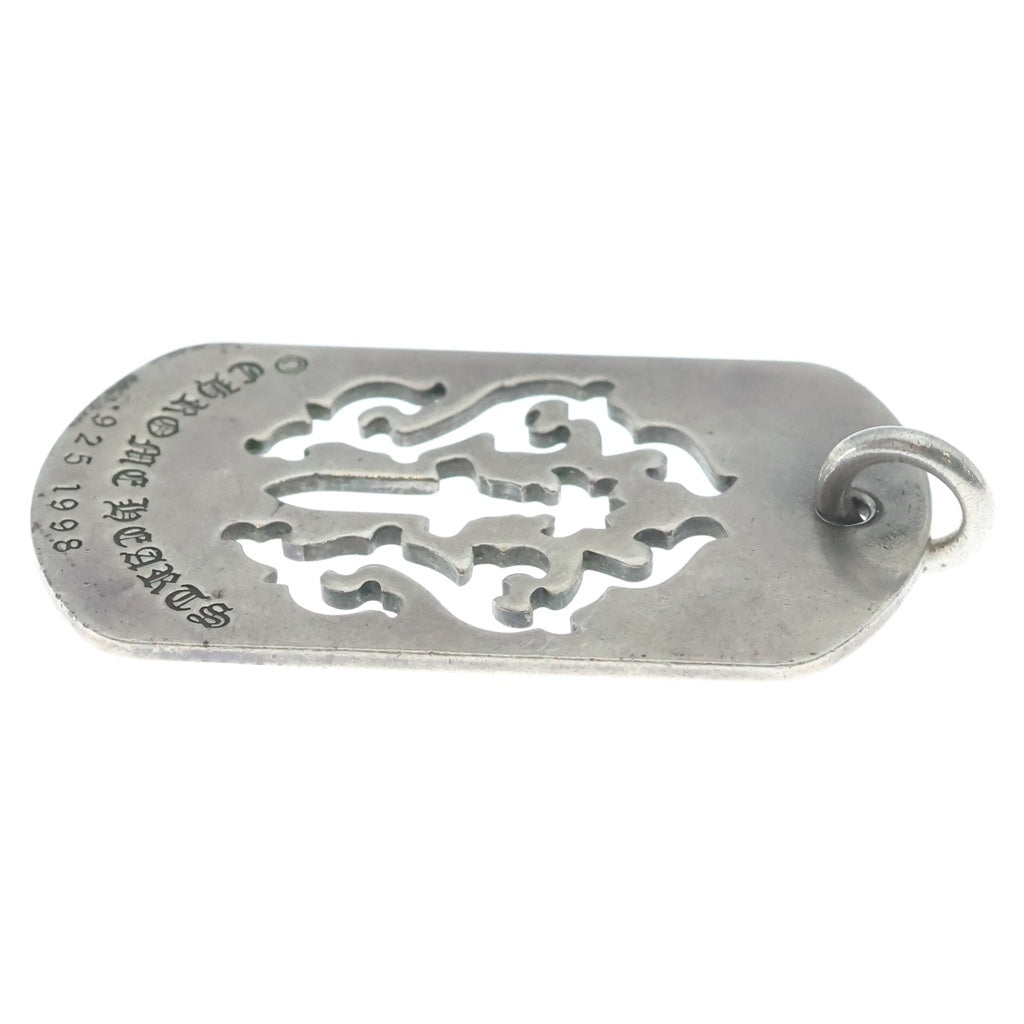 CHROME HEARTS(クロムハーツ) D TAG LRG DAGGER ヴァインダガーカットアウトドッグタグ ラージ ペンダントトップ シルバー BCA240