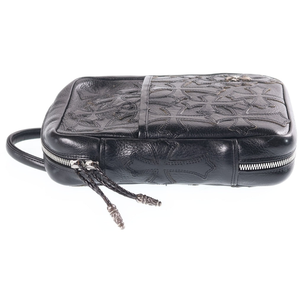 CHROME HEARTS(クロムハーツ) EVERYDAY CARRY SM エブリデイ セメタリークロスパッチレザーハンドバッグ レディース