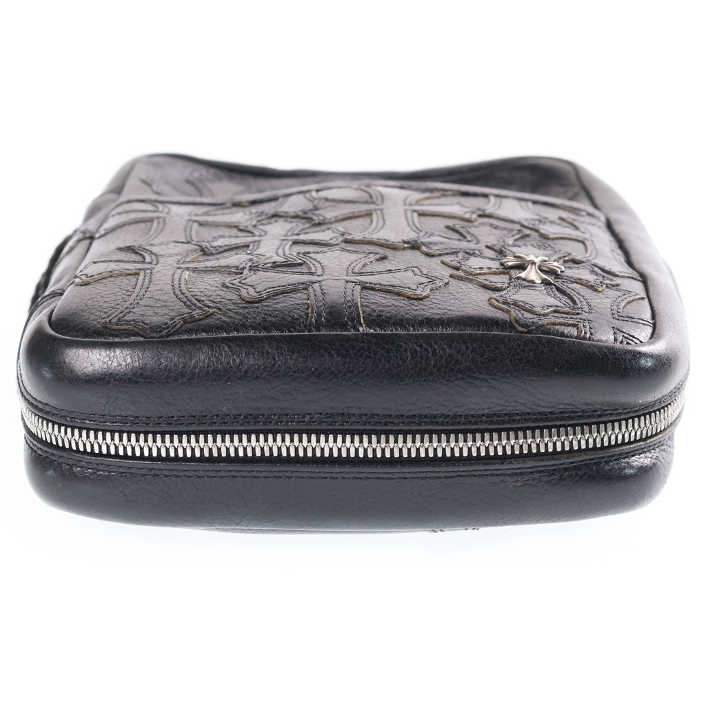 CHROME HEARTS(クロムハーツ) EVERYDAY CARRY SM エブリデイ セメタリークロスパッチレザーハンドバッグ レディース