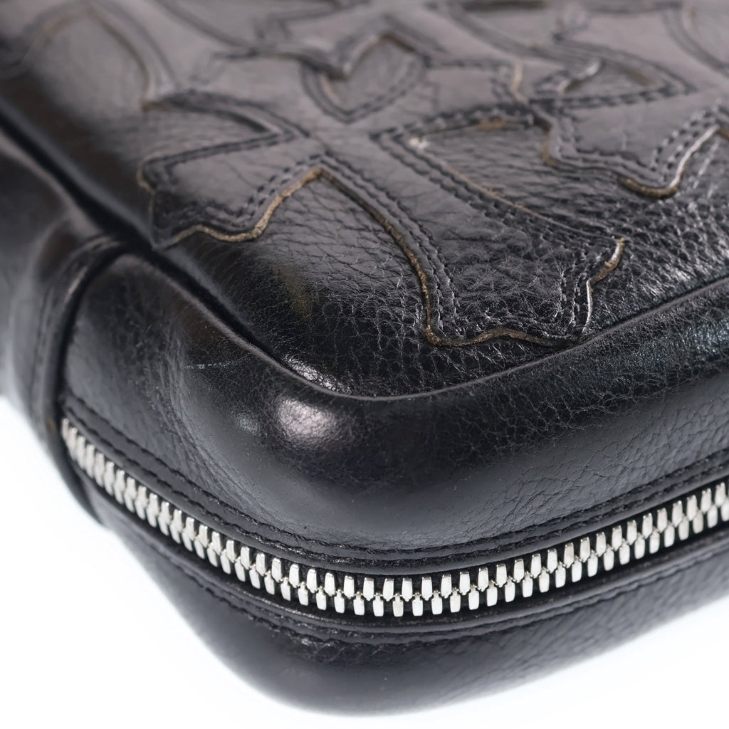 CHROME HEARTS(クロムハーツ) EVERYDAY CARRY SM エブリデイ セメタリークロスパッチレザーハンドバッグ レディース