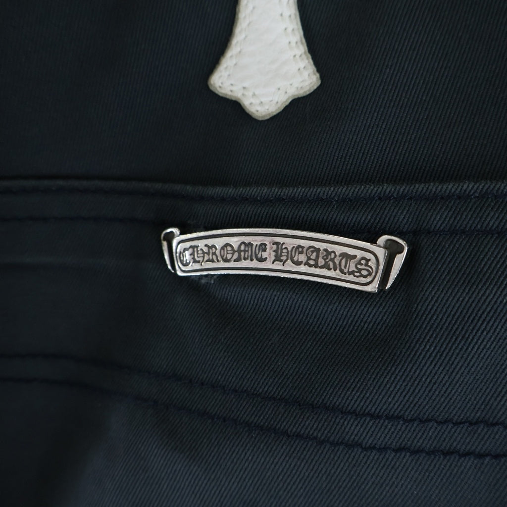 CHROME HEARTS(クロムハーツ) CARPENTER CNVS CEME CRS クロスパッチ付カーペンターロングパンツ ネイビー/ブルー/ホワイト