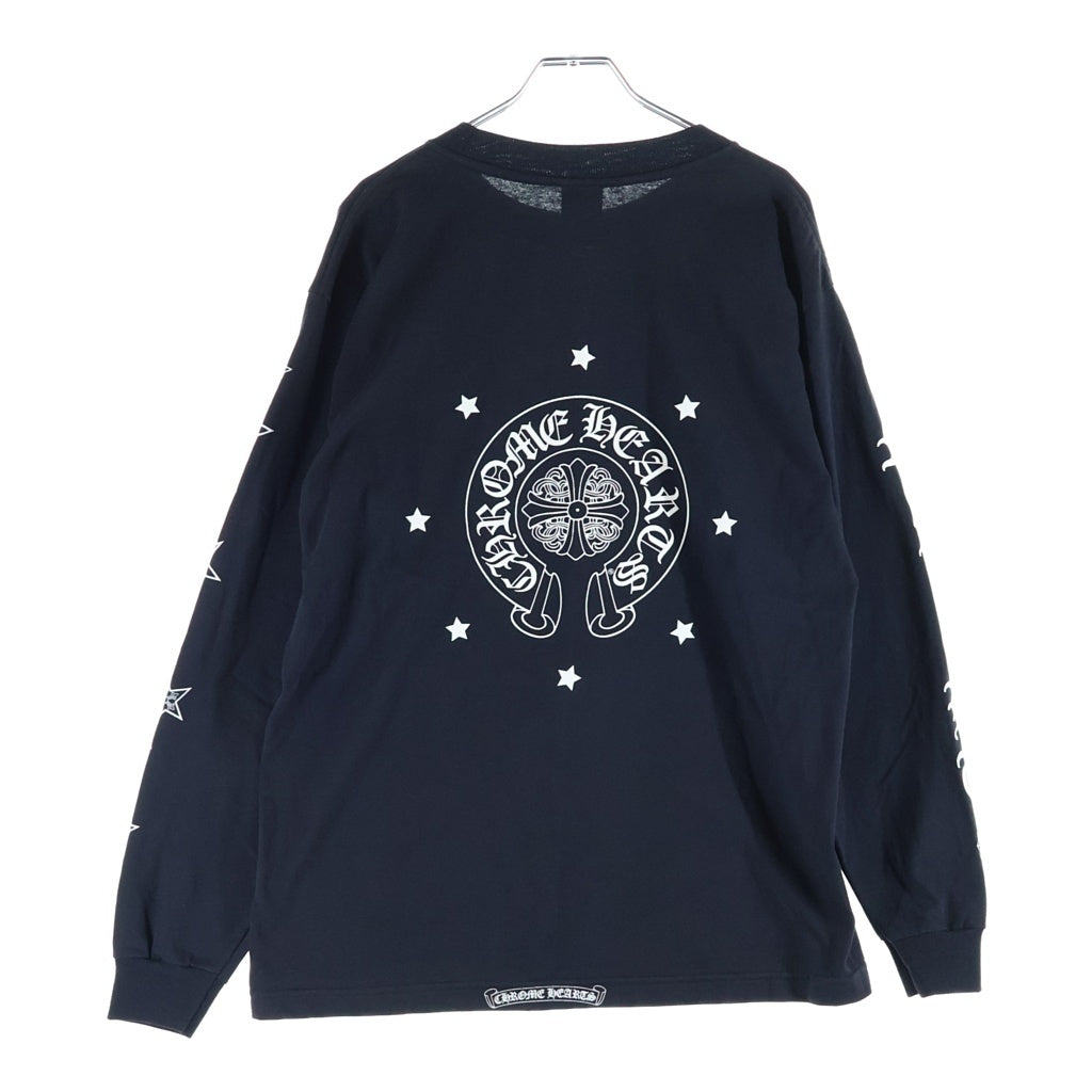 CHROME HEARTS(クロムハーツ) OLD STAR L/S オールド バックホースシュースタープリント 長袖Tシャツ