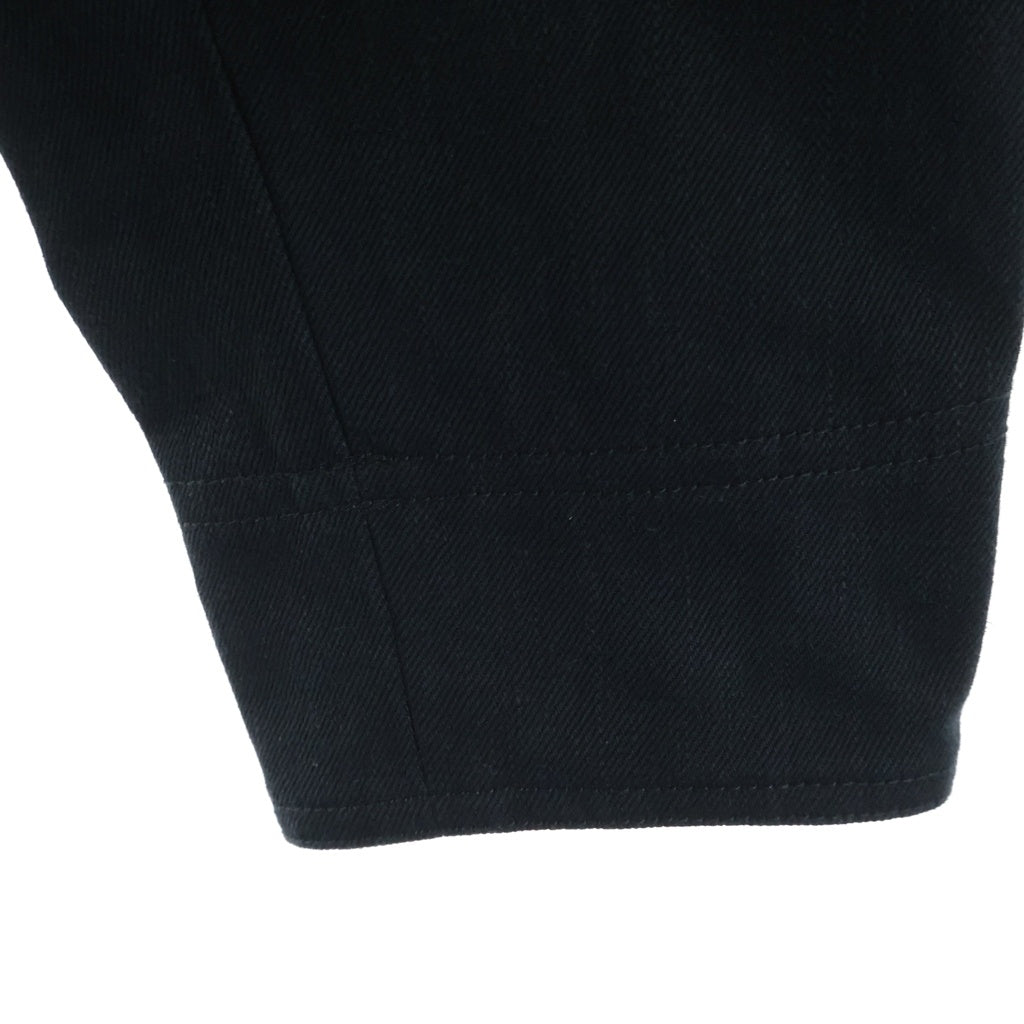 CHROME HEARTS(クロムハーツ) CLASSIC JEAN クラシックジーン 袖フローラルレザーパッチクロスボールボタンデニムジャケット ブラック/レッド