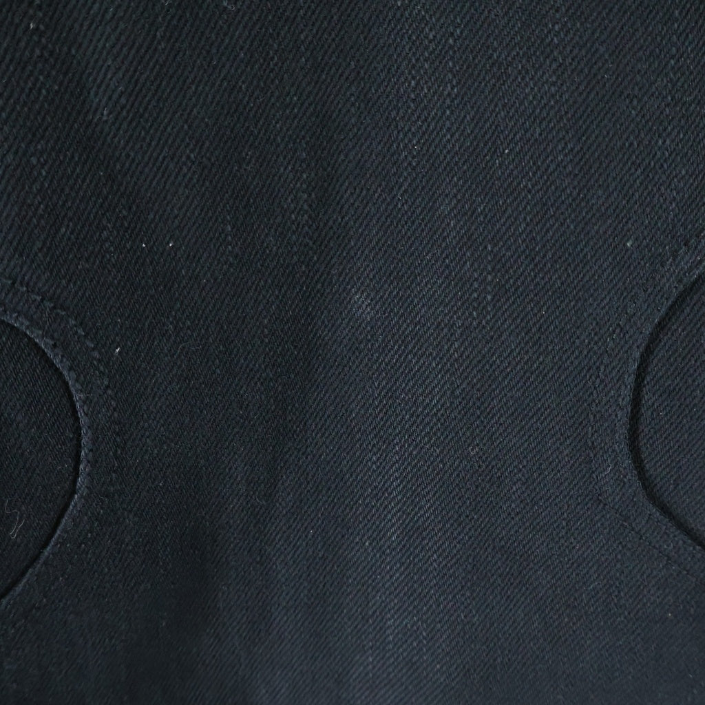 CHROME HEARTS(クロムハーツ) CLASSIC JEAN クラシックジーン 袖フローラルレザーパッチクロスボールボタンデニムジャケット ブラック/レッド