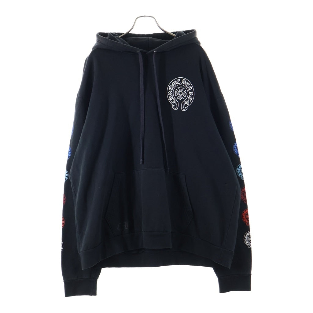 CHROME HEARTS(クロムハーツ) MULTI HORSESHOE SWTSHRT PLVR HD マルチホースシュープリント スウェットプルオーバーパーカー ブラック/マルチ