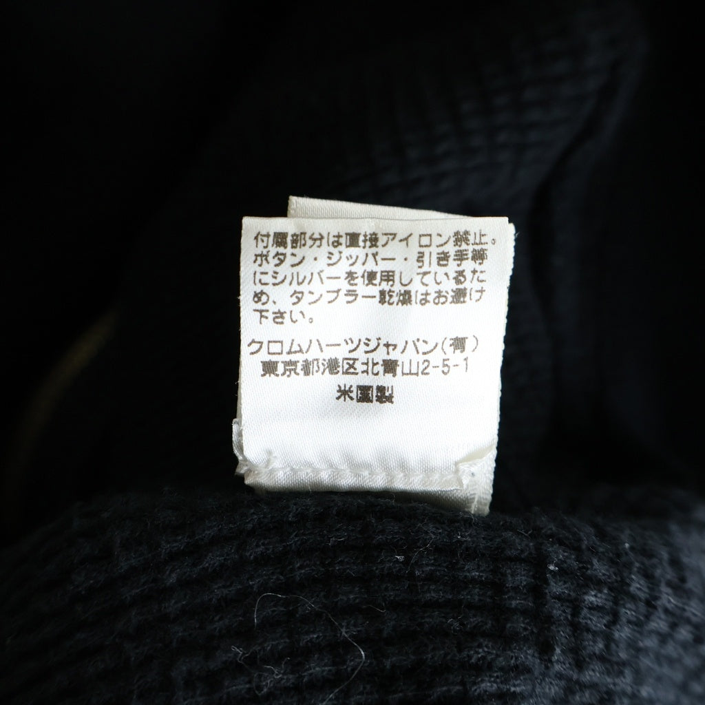 CHROME HEARTS(クロムハーツ) OLD THRML SWTSHRT HD ZIP HORSESHOE ホースシュープリント ジップアップ サーマルパーカー ブラック
