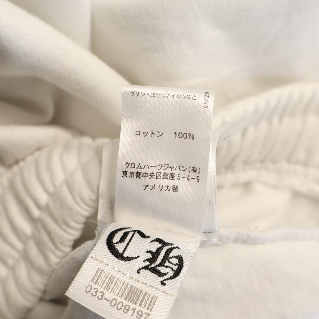CHROME HEARTS(クロムハーツ) SWEAT PANTS サイド英字ロングパンツ ジョガーパンツ ホワイト/ブルー