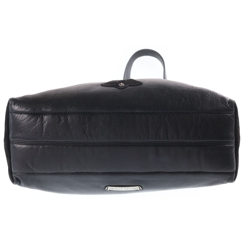 CHROME HEARTS(クロムハーツ) LITLLE LYON LEATHER リトルリヨン ラージクロス装飾レザーショルダーバッグ ブラック レディース