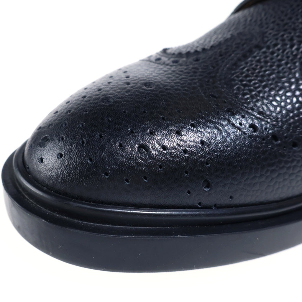 THOM BROWNE(トムブラウン) ウィングチップ レザーローカットシューズ ブラック
