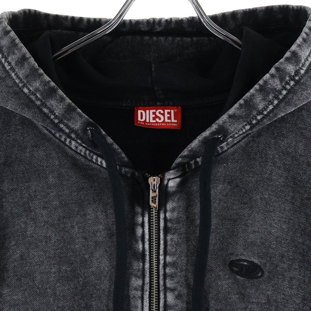 DIESEL(ディーゼル) S-BOXT-HOOD-ZIP-DEN A22809 ジップアップパーカー グレー ー