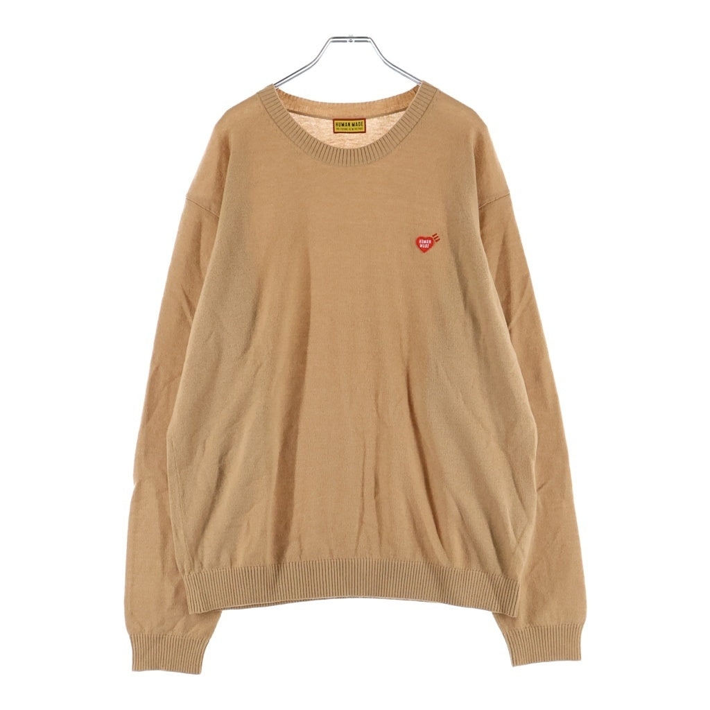 HUMAN MADE(ヒューマンメイド) HEART BADGE KNIT SWEATER HM30CS034 ハートログ ニットセーター ブラウン ー