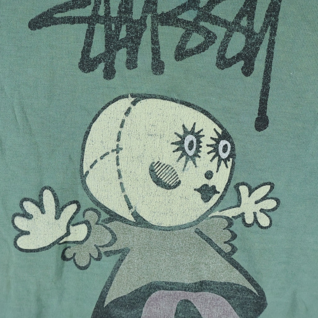 STUSSY(ステューシー) 90s OLD Dolly Design Tee 両面プリント半袖Tシャツ グリーン ー